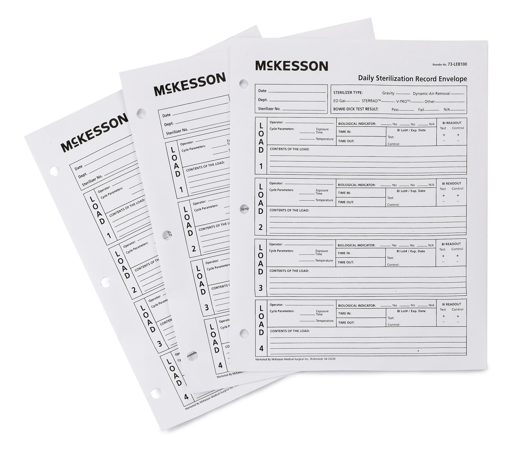 McKesson Sterilization Record Envelope