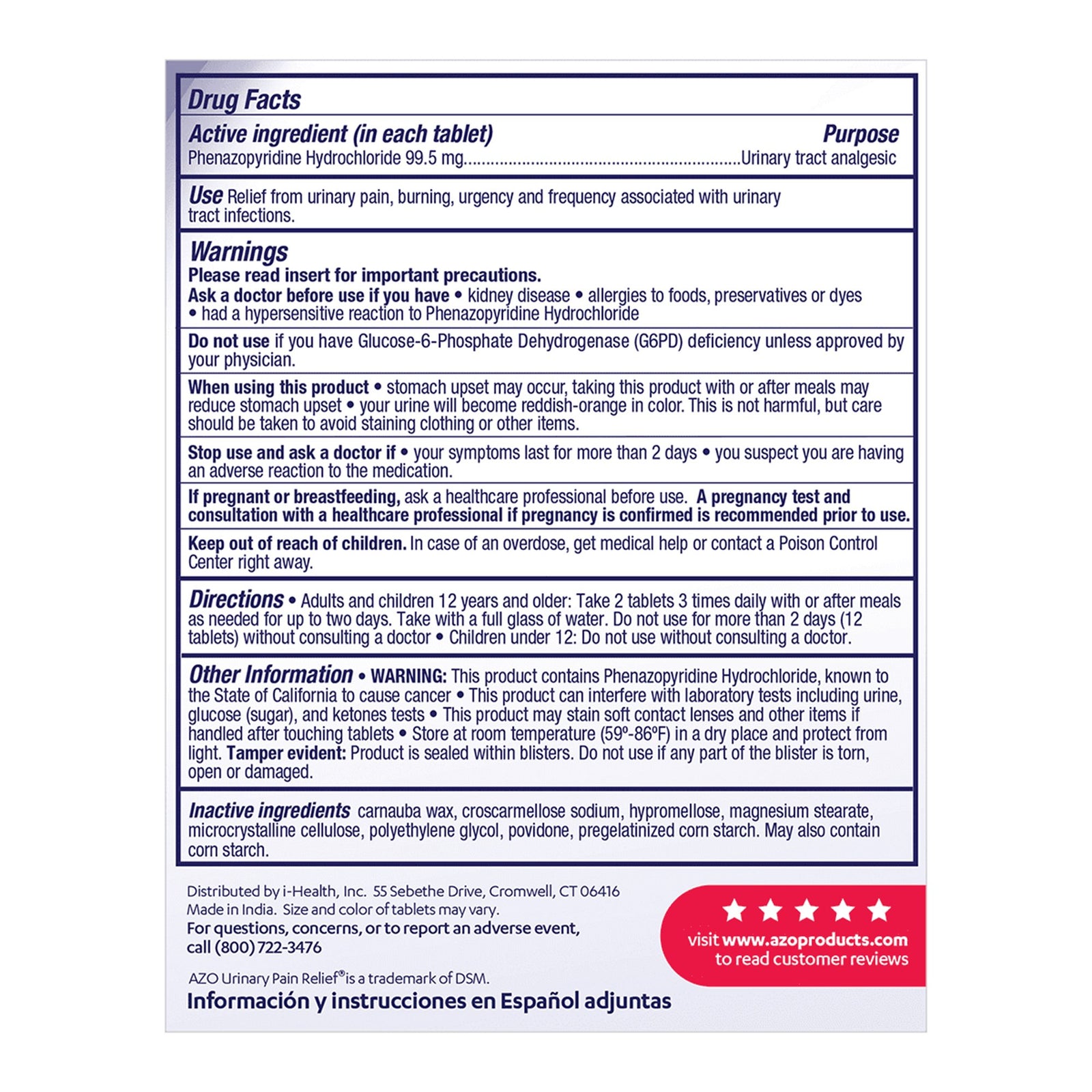 AZO Maximum Strength Urinary Pain Relief