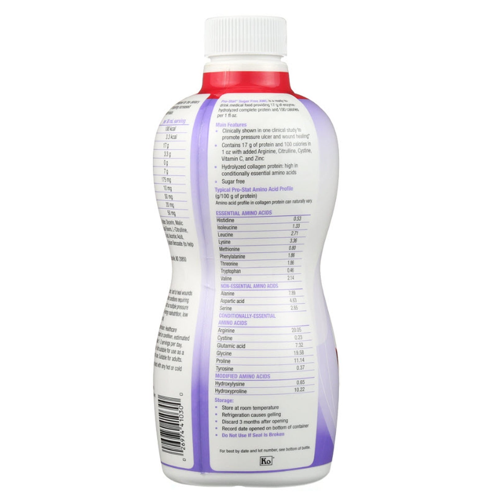 Nutricia Pro-Stat Advanced Wound Care, Ready to Use, Sugar-Free, Nutrient-Dense, 30 oz Bottle