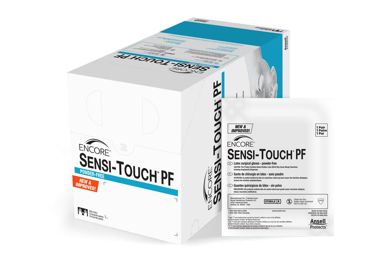 ENCORE Sensi-Touch PF Latex Standard Cuff Length Surgical Glove