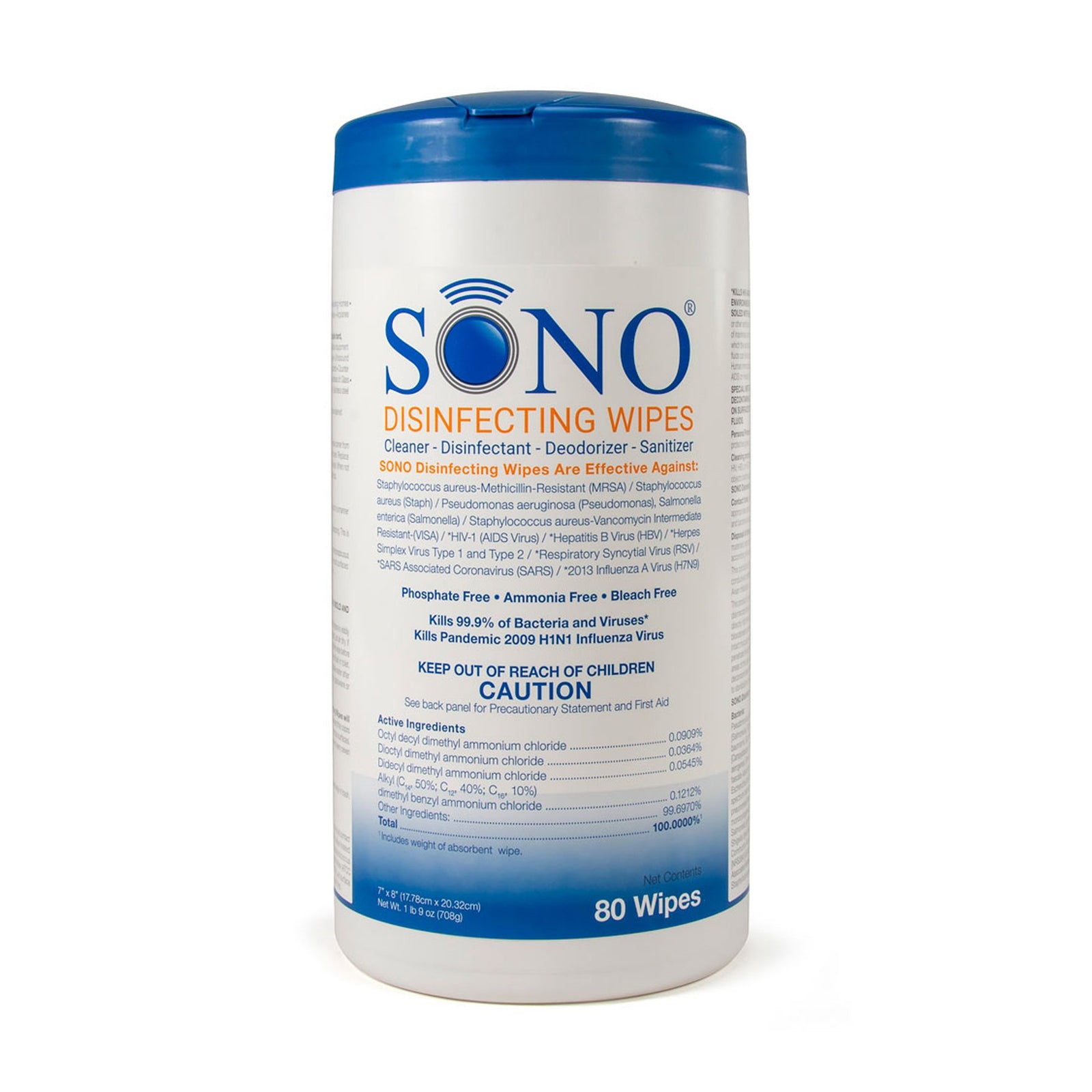 Sono Disinfectant Wipes 80ct Scented Non-Sterile