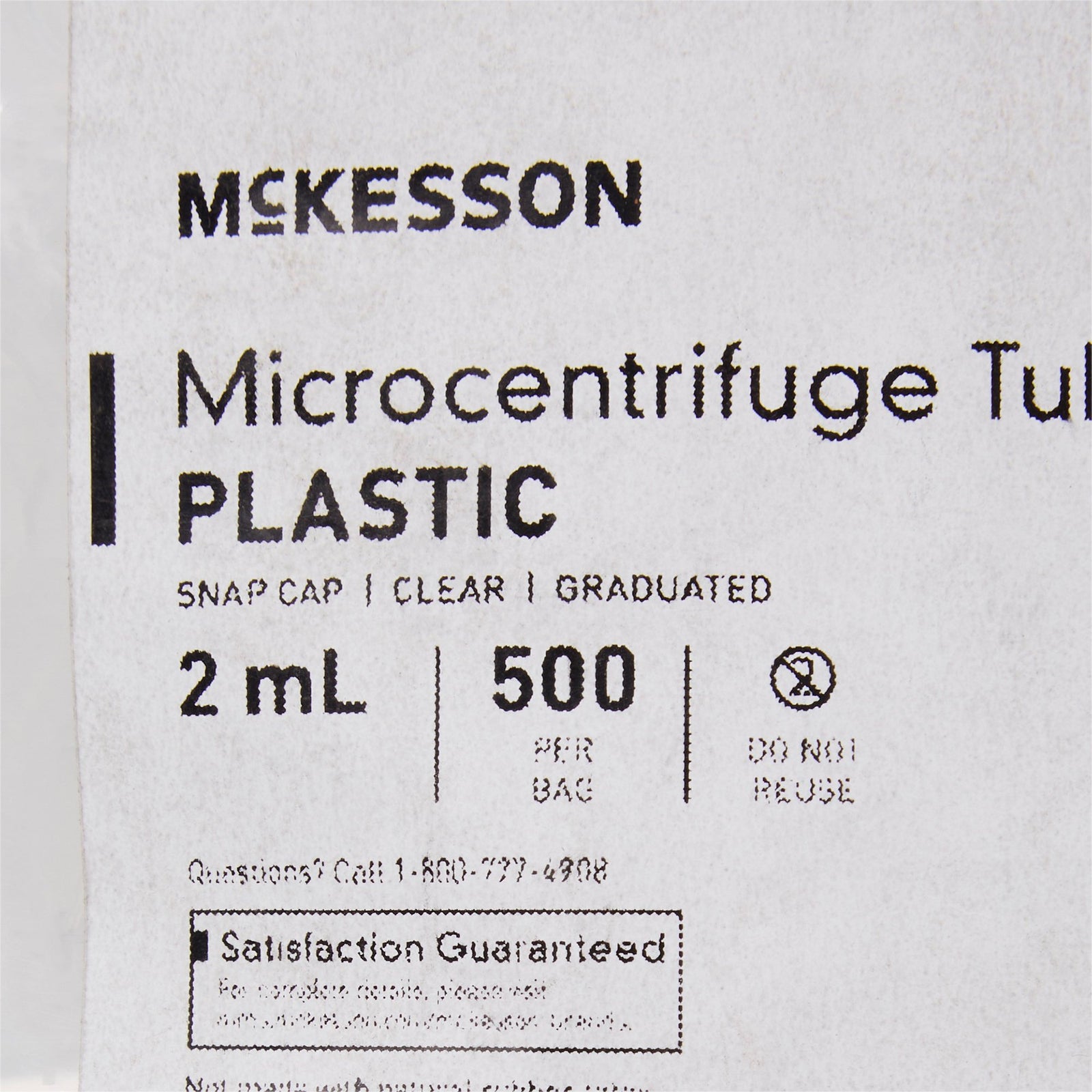 McKesson Polypropylene Microcentrifuge Tube
