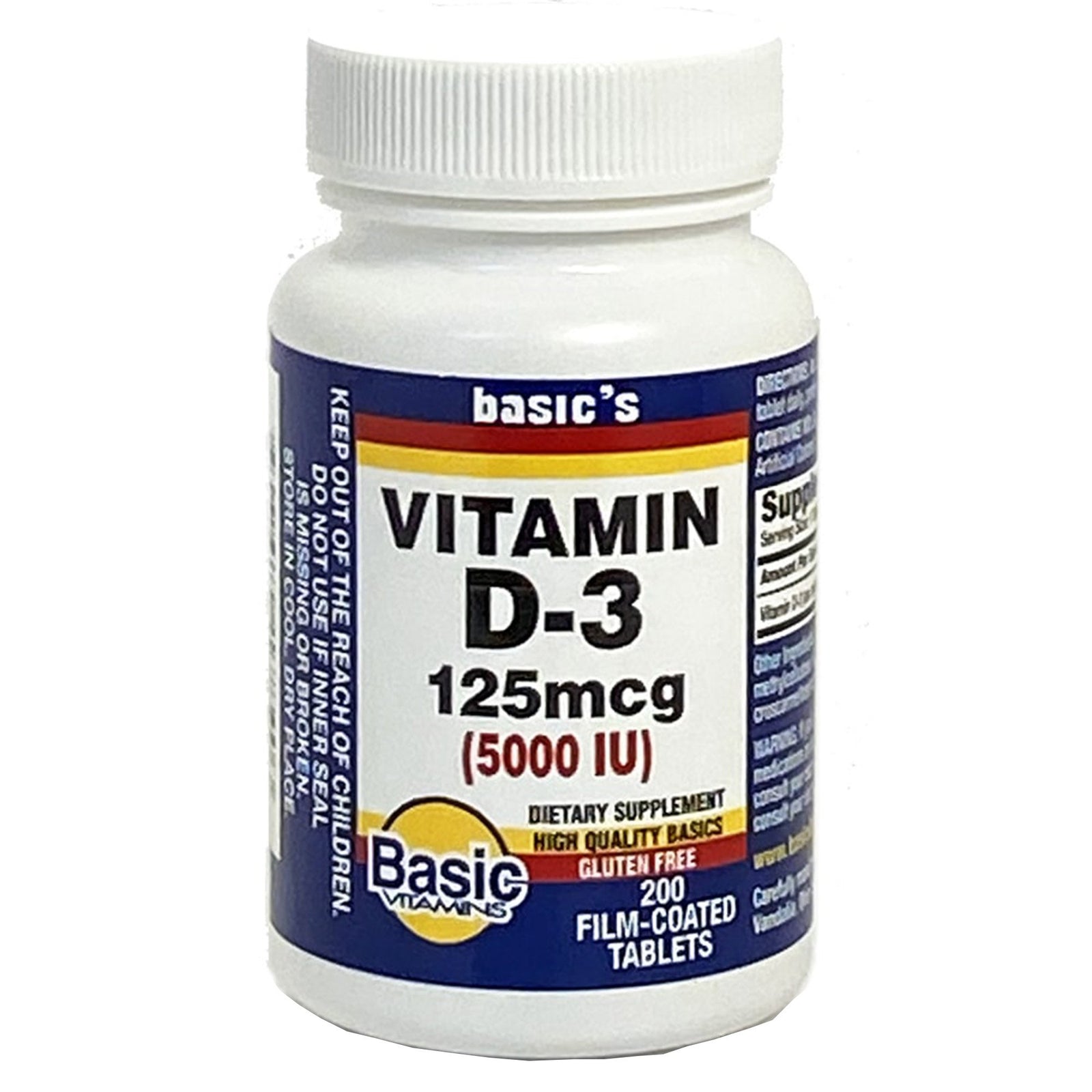 Vitamin Supplement Vitamin D3 5000 Iu Strength Tablet 200 Per Bottle