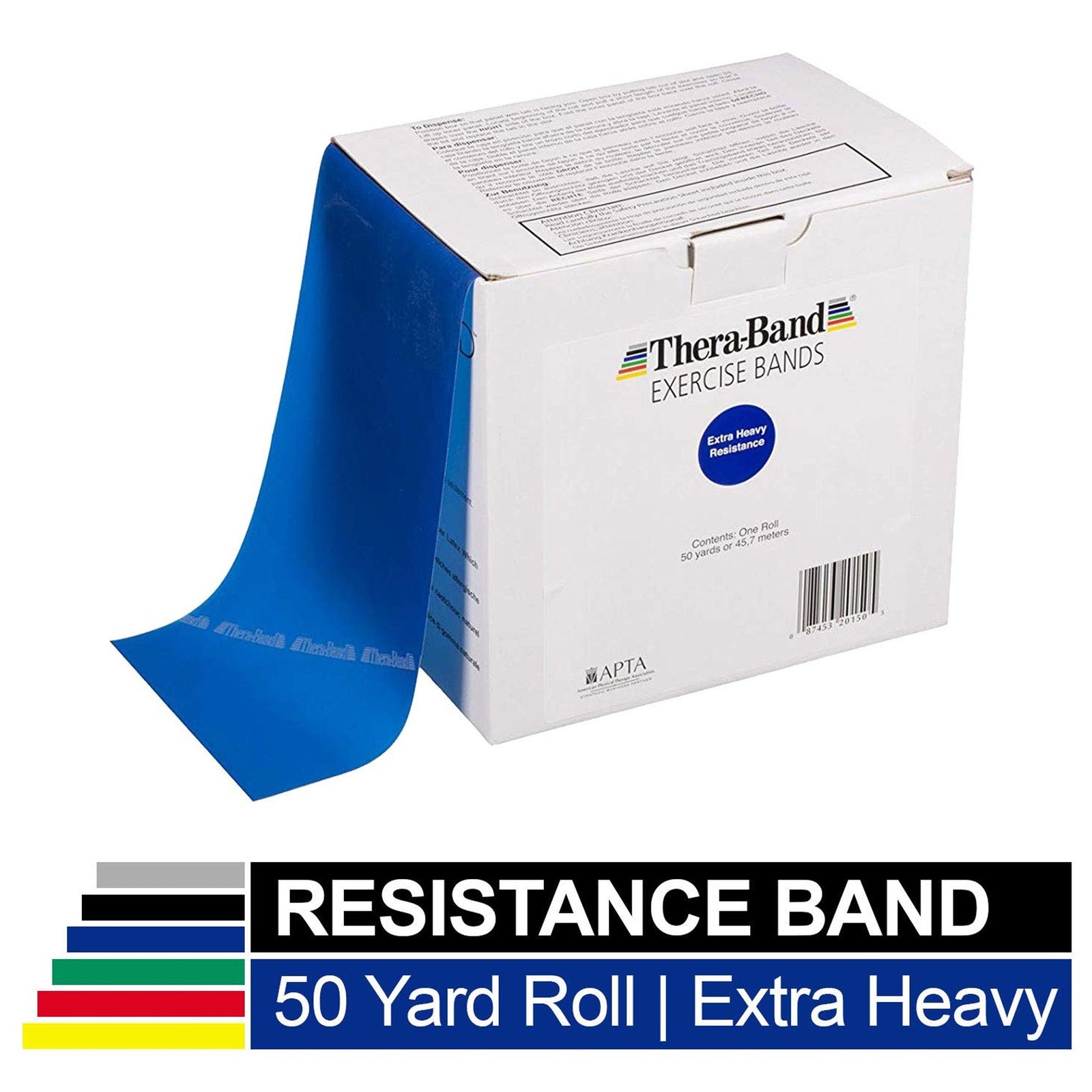 TheraBand Resistance Bands: Yellow 4"-Light, Green 4"-Heavy, Black 6"-X-Heavy, Silver 6"-2X-Heavy, Yellow 6"-Light, Blue 6"-X-Heavy