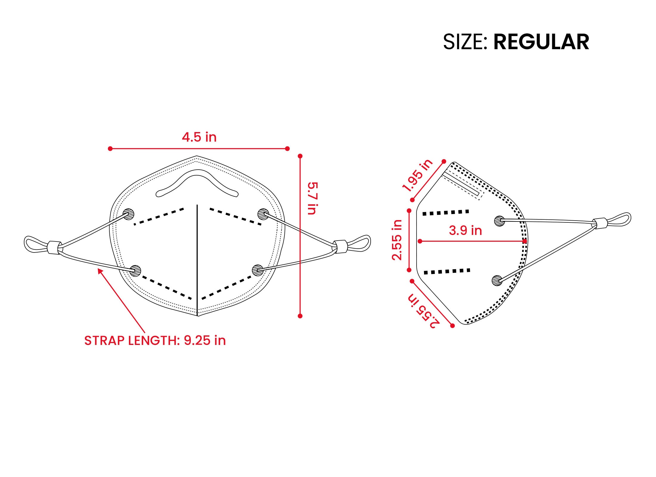 Kids KN95 Mask | Individually Wrapped, Elastic Ear Loops - Bag of 10