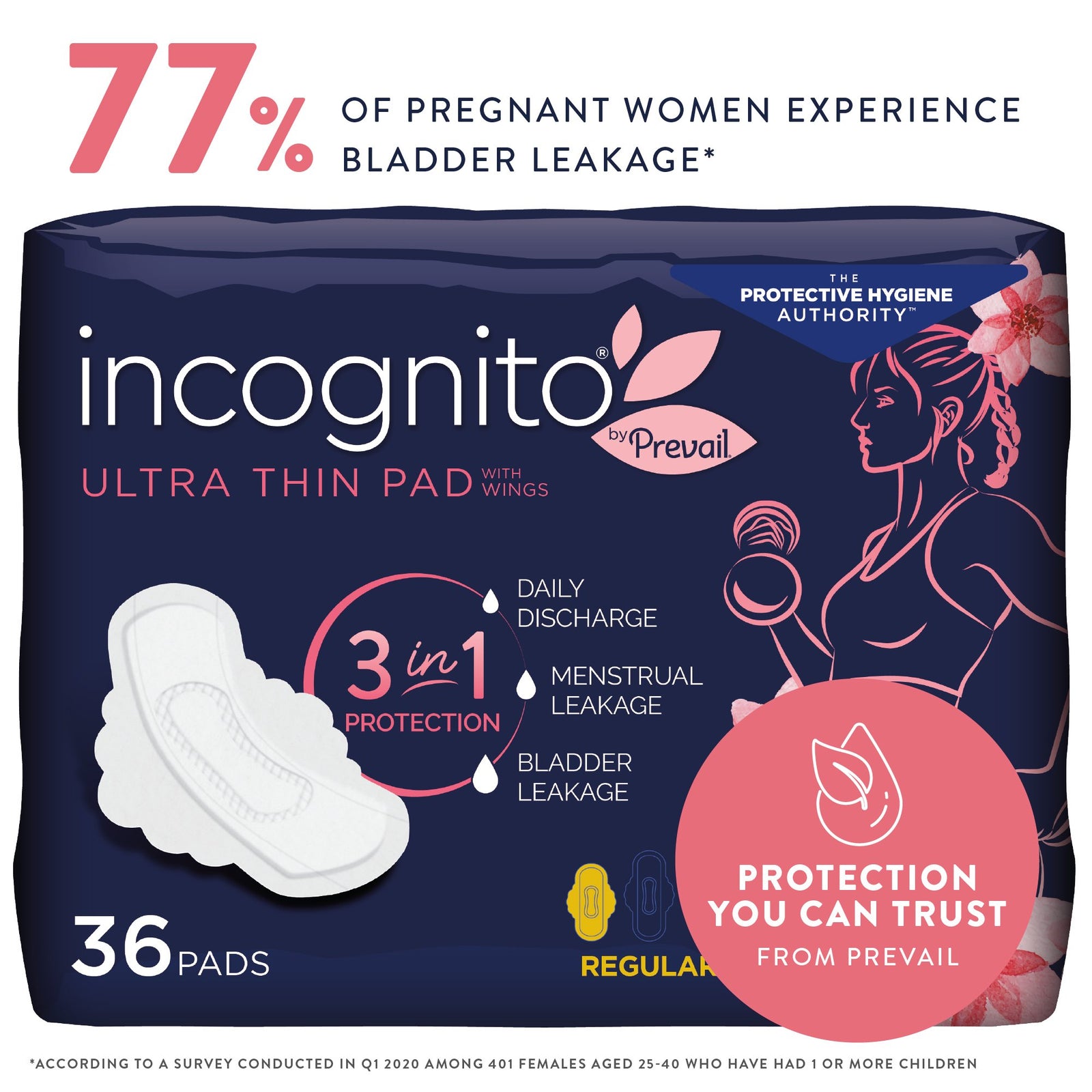 incognito by Prevail Feminine Pad