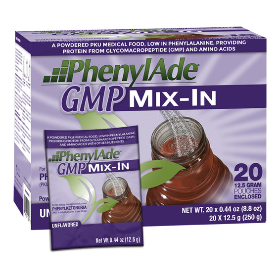 PhenylAde® GMP Mix-In Unflavored PKU Oral Supplement, 12.5 Gram Individual Packet
