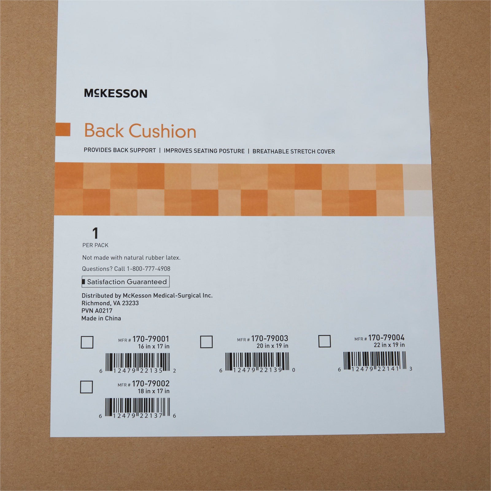 McKesson Seat Back Cushion