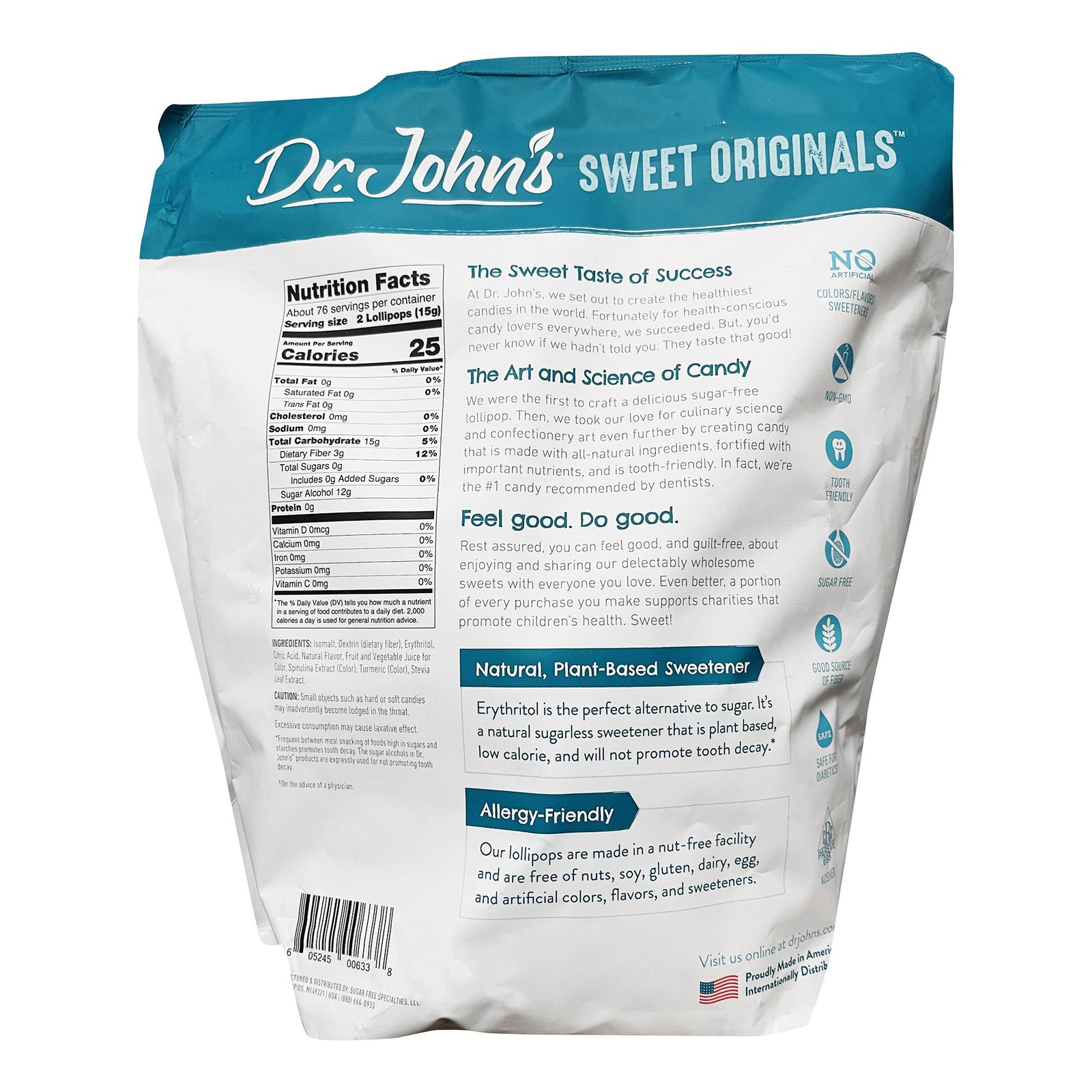 Dr. John's Candies Sugar-Free Lollipop