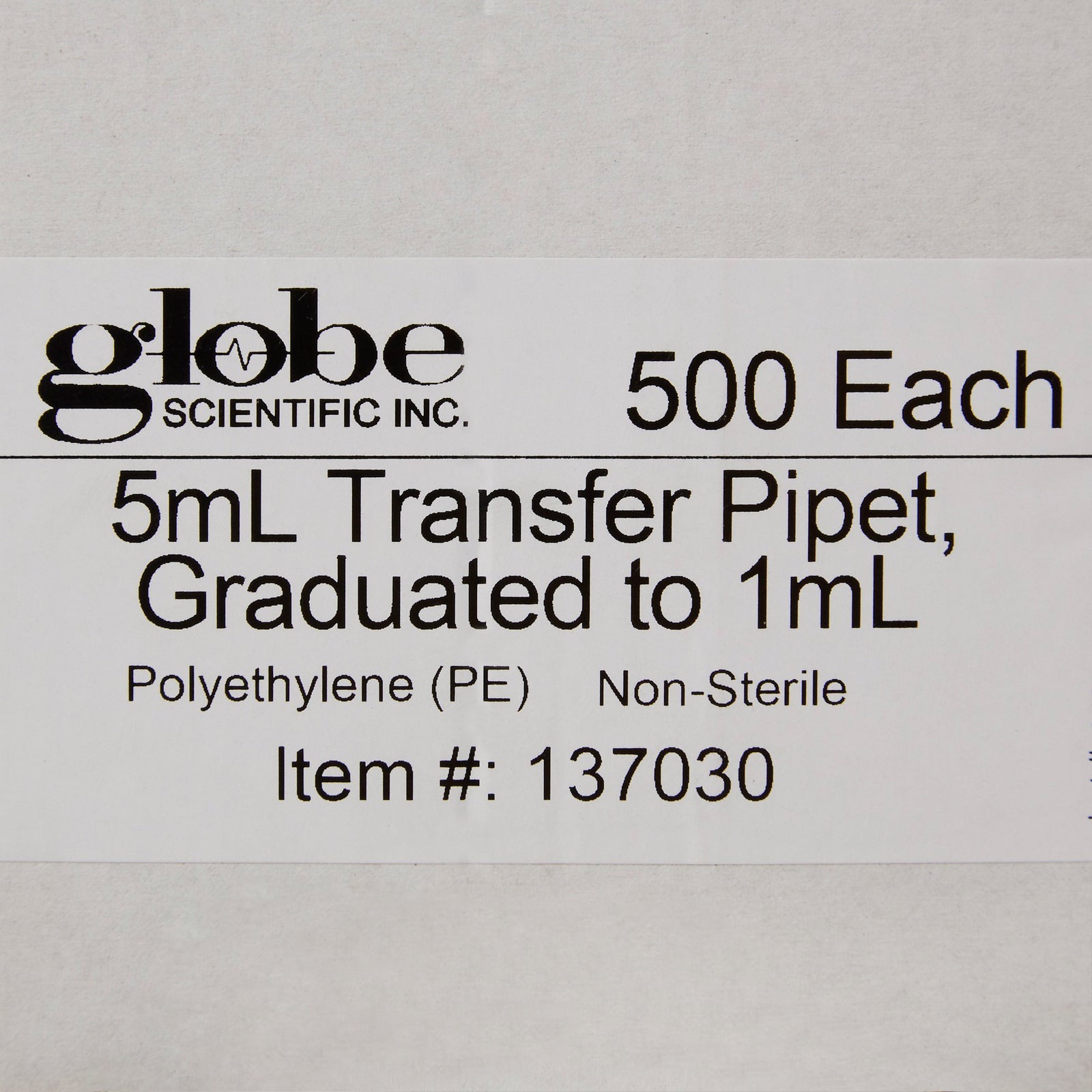 Globe Scientific Graduated Transfer Pipette