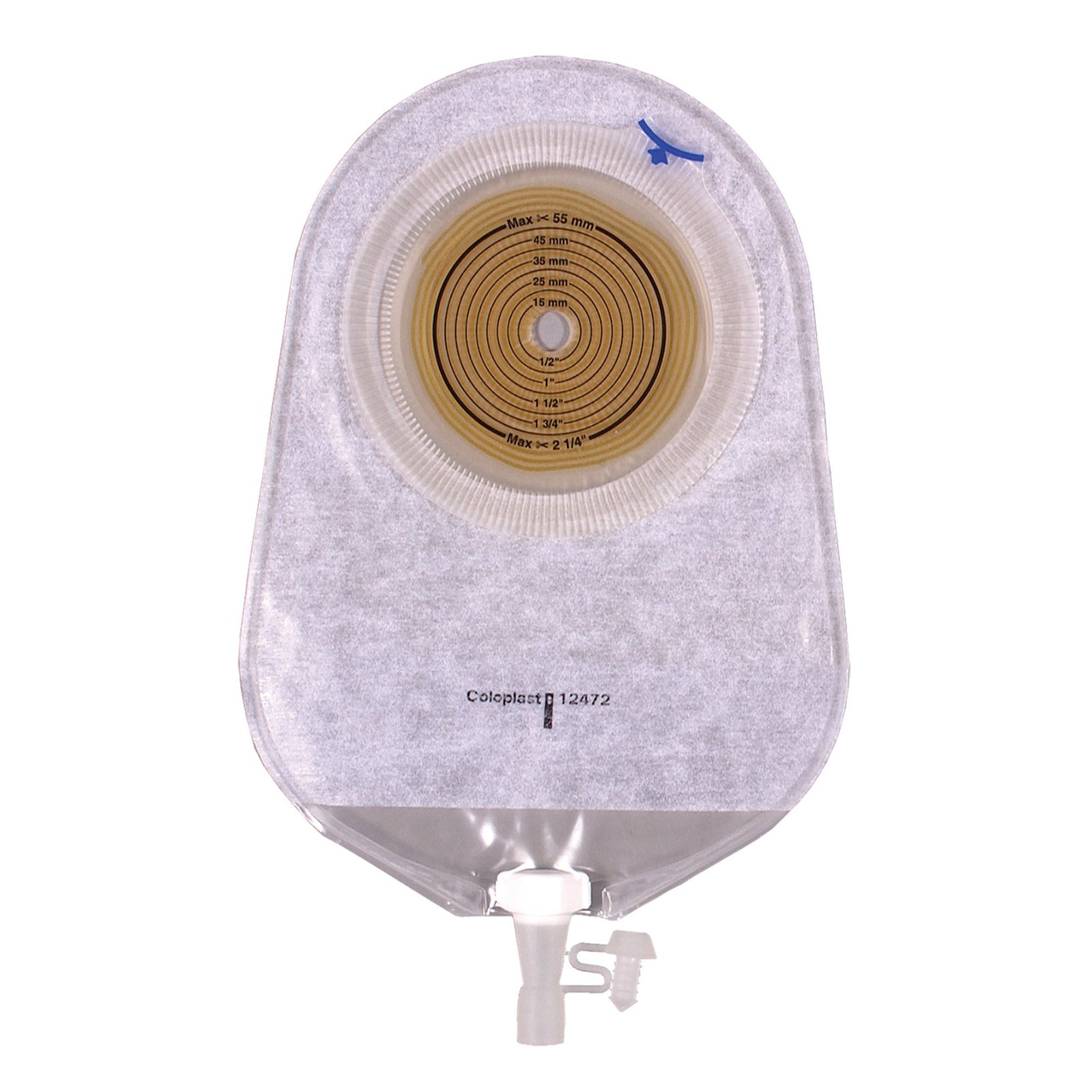 Assura Urostomy Pouch System 10-3/4" with Stoma Range 3/8-2 1/4" Flat/Convex Pre-cut/Trim-to-fit