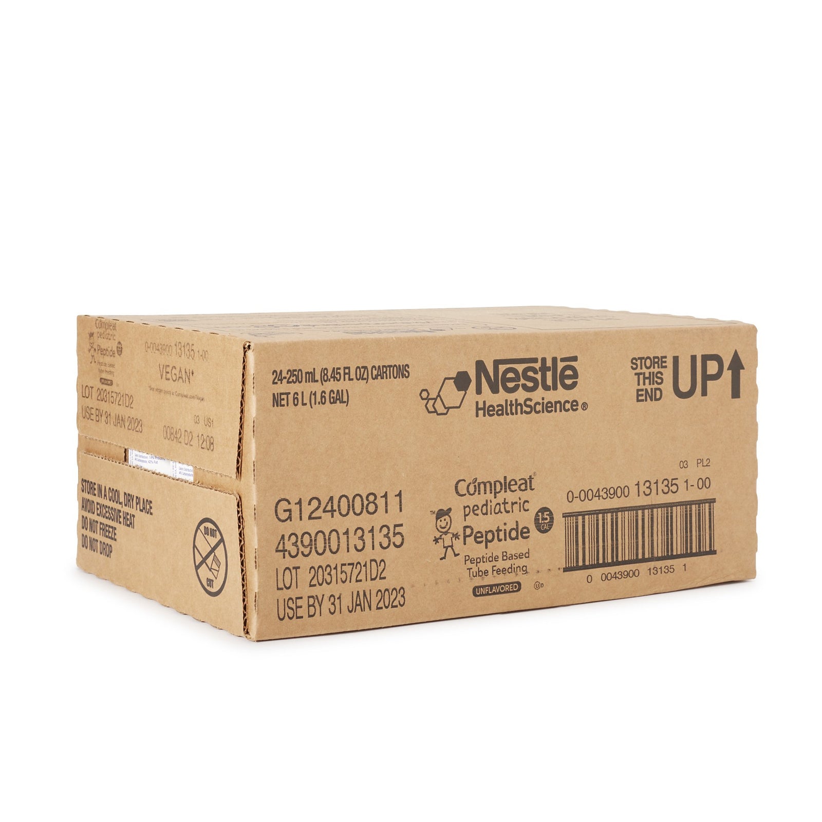 Compleat® Peptide 1.5 Pediatric Oral Supplement / Tube Feeding Formula, 8.45 oz. Carton