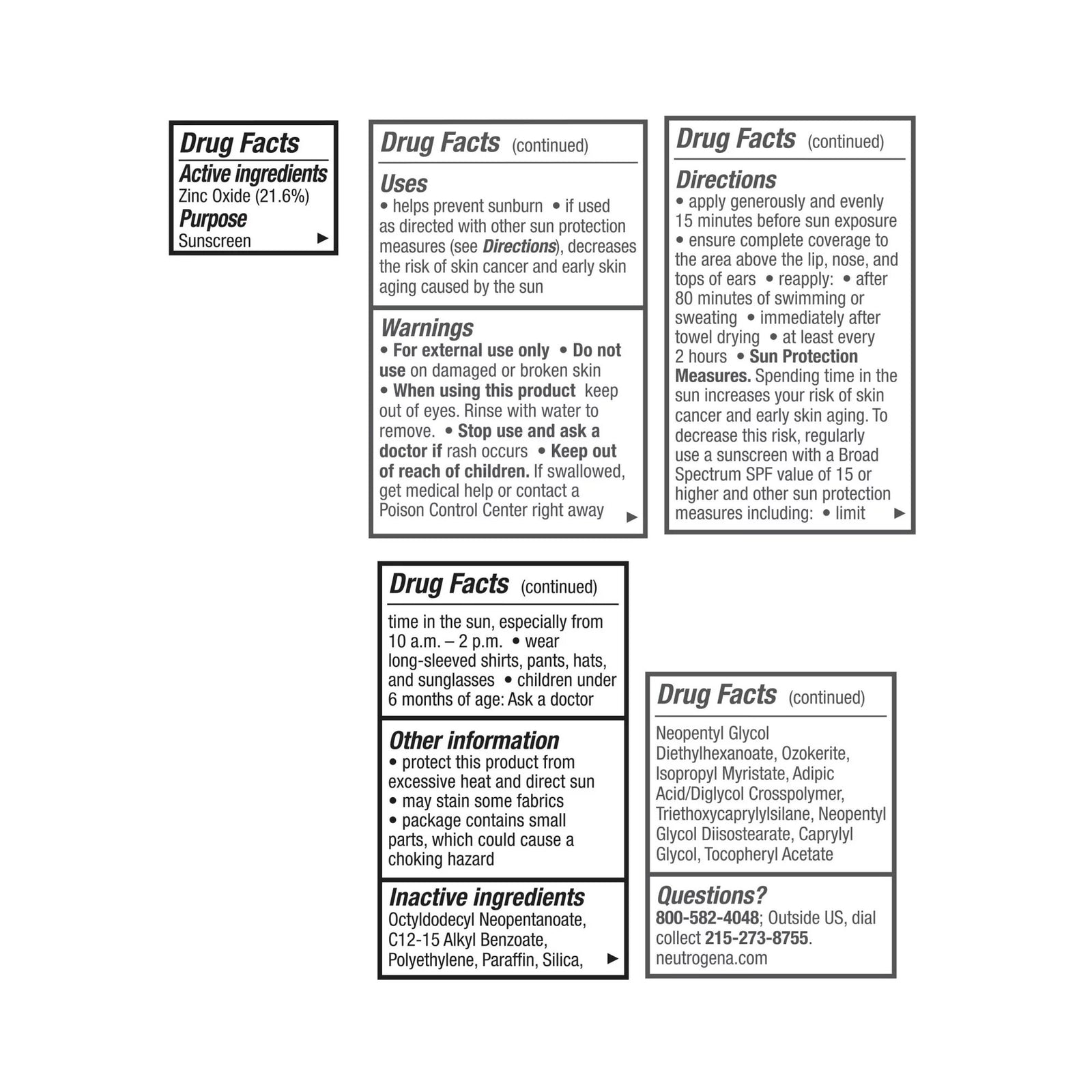 Sunscreen, Stick Neutrogena Sheer Zinc Mineral Spf50+ 1.5Oz