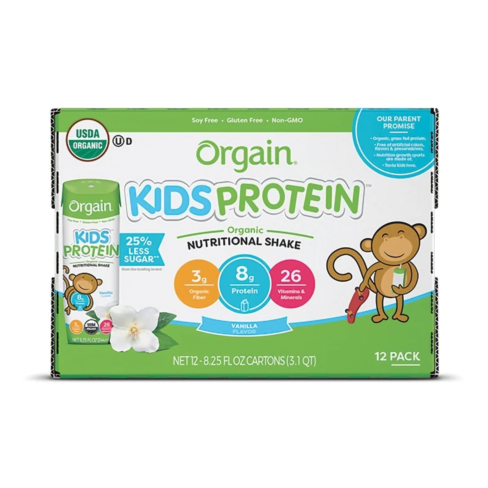 Orgain Kids Protein Organic Nutritional Shake Pediatric Oral Supplement