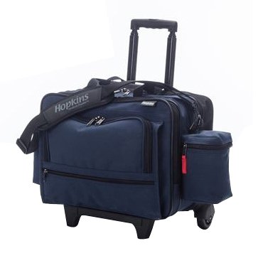 Rolling Medical Bag Navy Blue 600D Waterproof Polyester 9 X 13 X 16 Inch