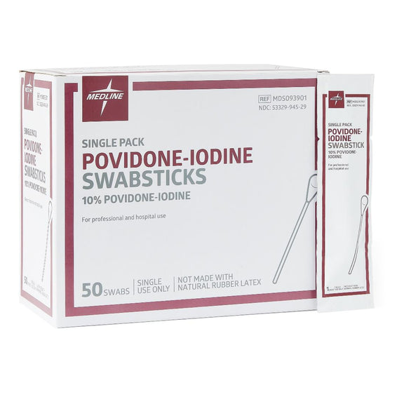 Impregnated Swabstick 10% Strength Povidone-Iodine Individual Packet Nonsterile