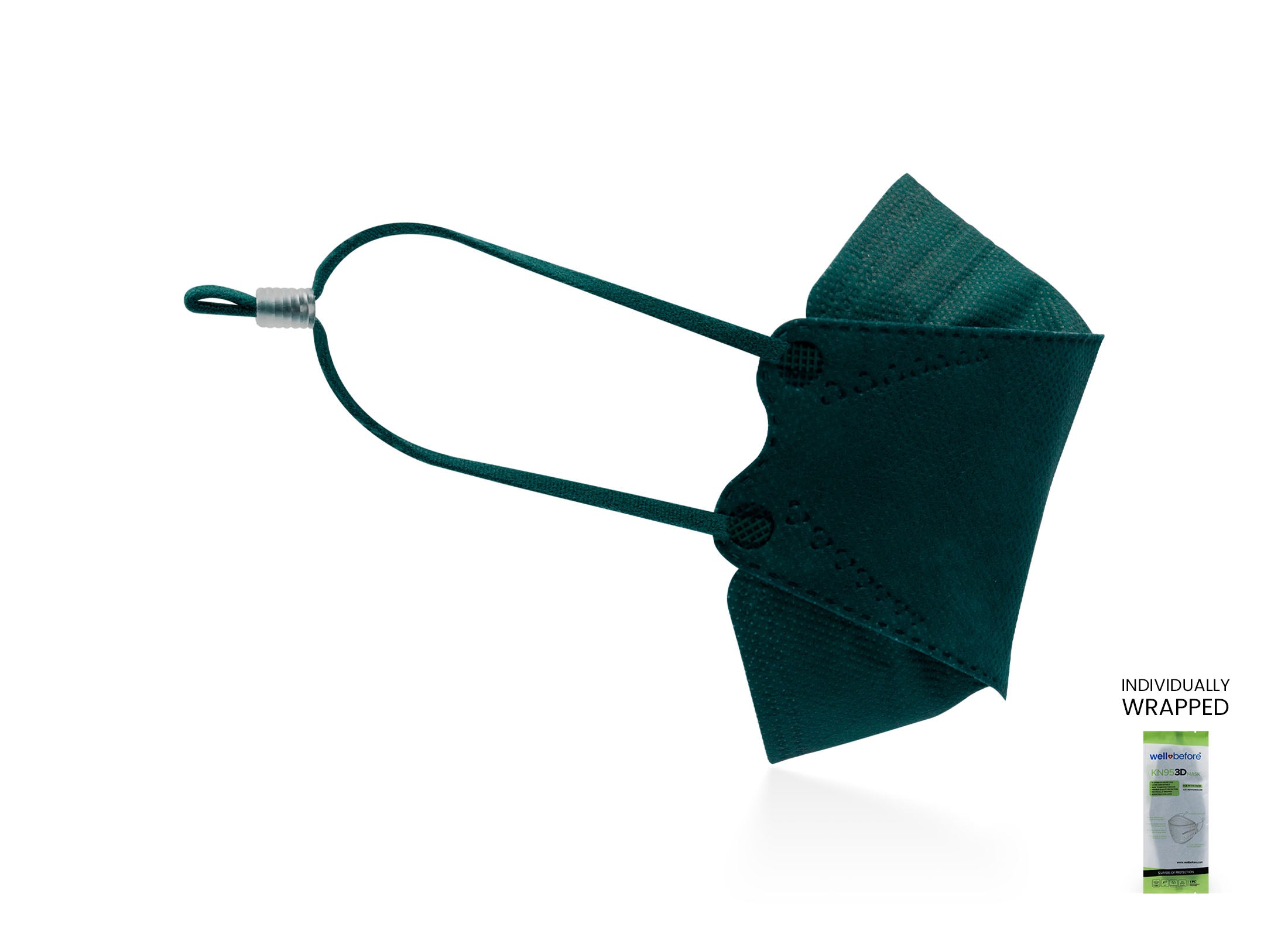 Kids KN95 Mask | Individually Wrapped, Elastic Ear Loops - Bag of 10