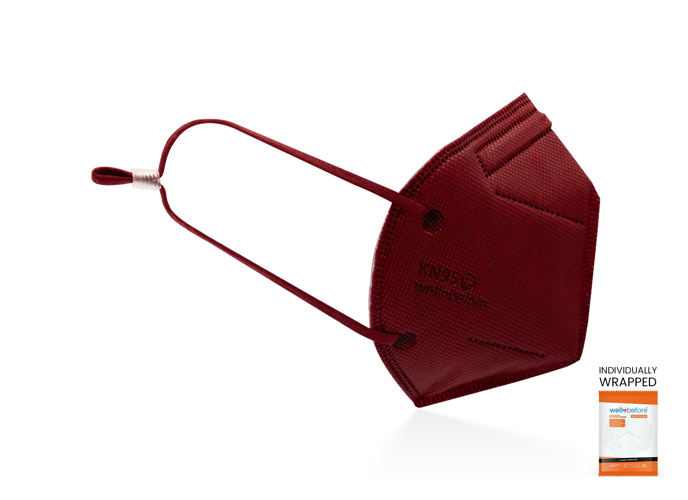 Kids KN95 Mask | Individually Wrapped, Elastic Ear Loops - Bag of 10