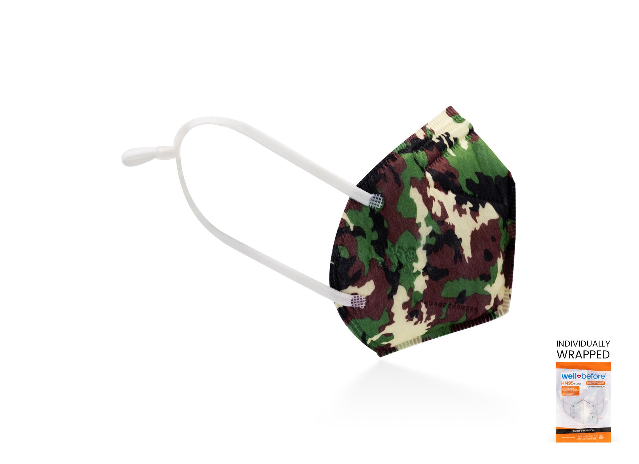 Kids KN95 Mask | Individually Wrapped, Elastic Ear Loops - Bag of 10