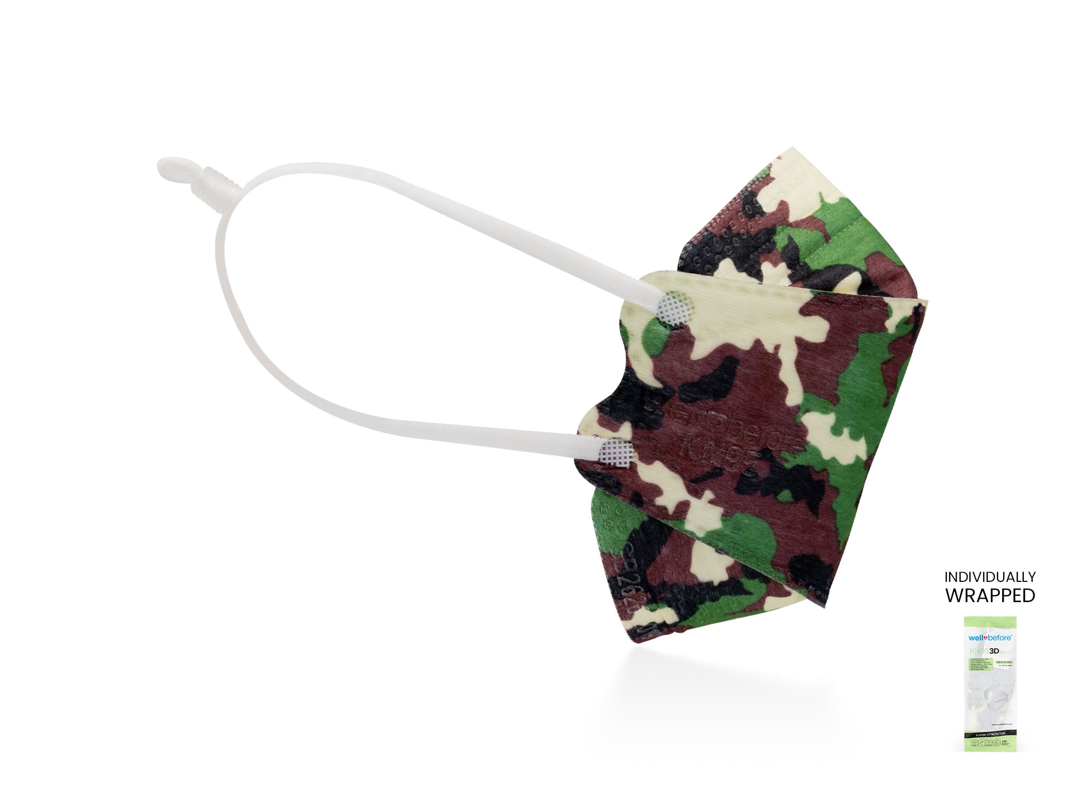 Kids KN95 Mask | Individually Wrapped, Elastic Ear Loops - Bag of 10