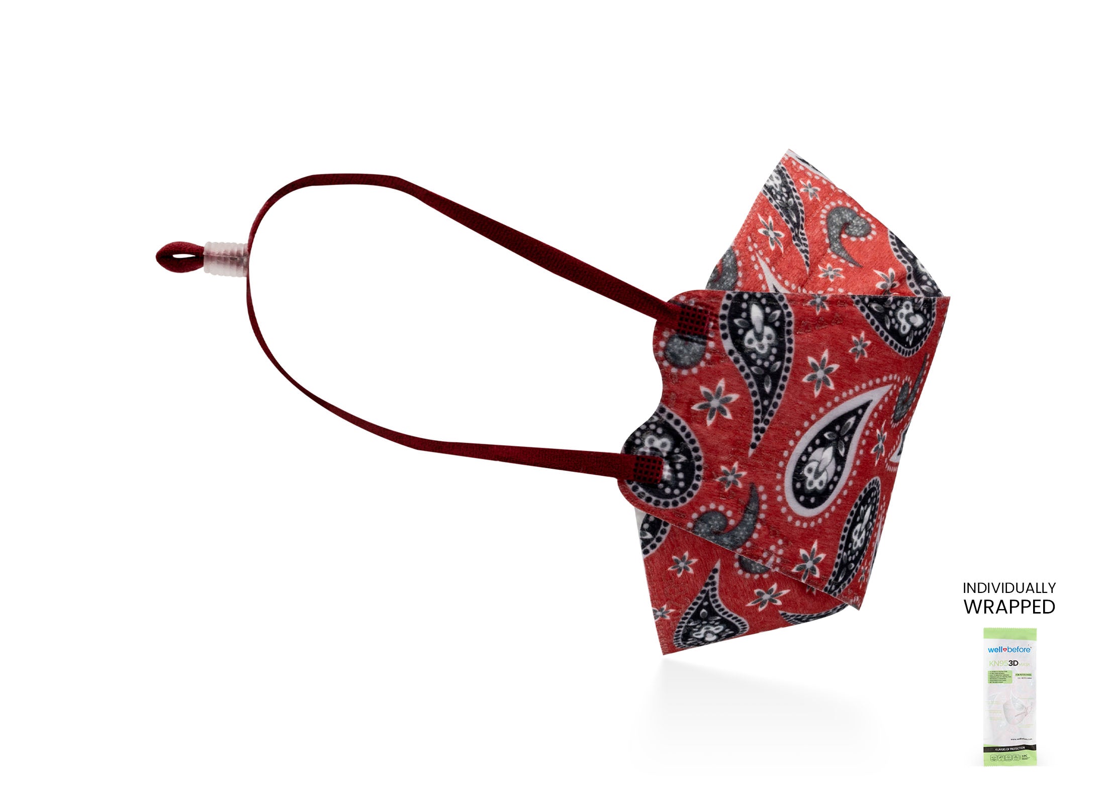 Kids KN95 Mask | Individually Wrapped, Elastic Ear Loops - Bag of 10