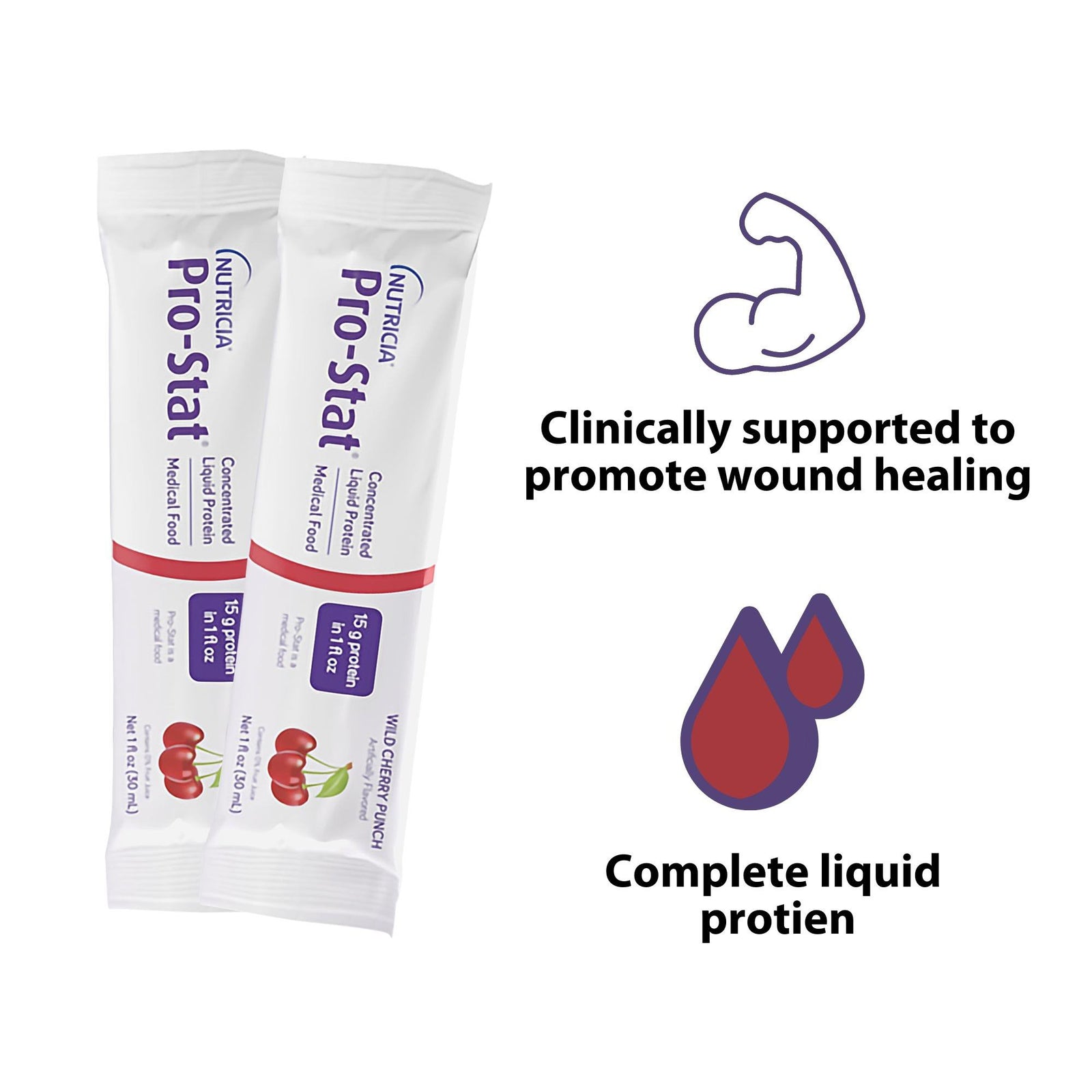 Pro-Stat® Sugar-Free Wild Cherry Punch Protein Supplement, 1 oz. Individual Packet