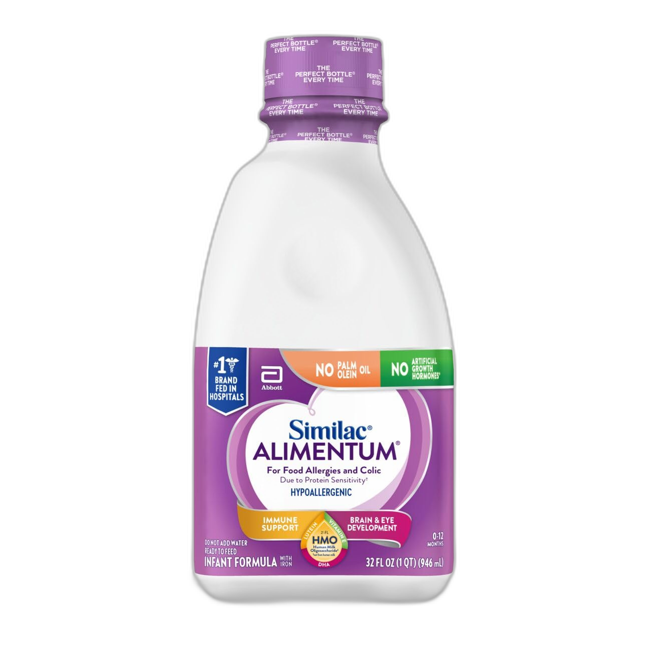 Similac Alimentum Hypoallergenic Infant Formula 32 fl oz ready-to-feed bottle