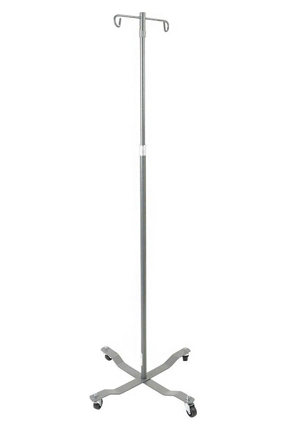 Iv Stand 2-Hooks 4-Leg Chrome Plated Steel With Weights