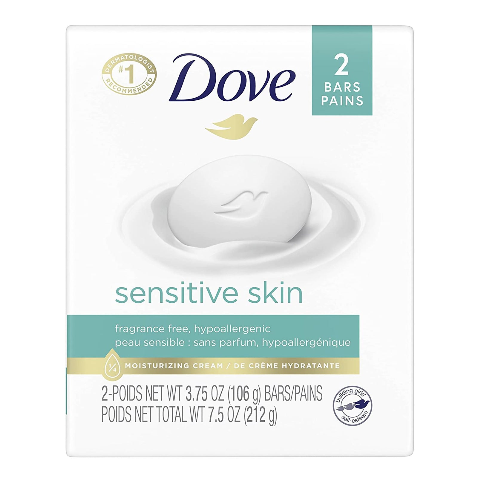 Dove Sensitive Skin Soap Bar 4.25oz Unscented