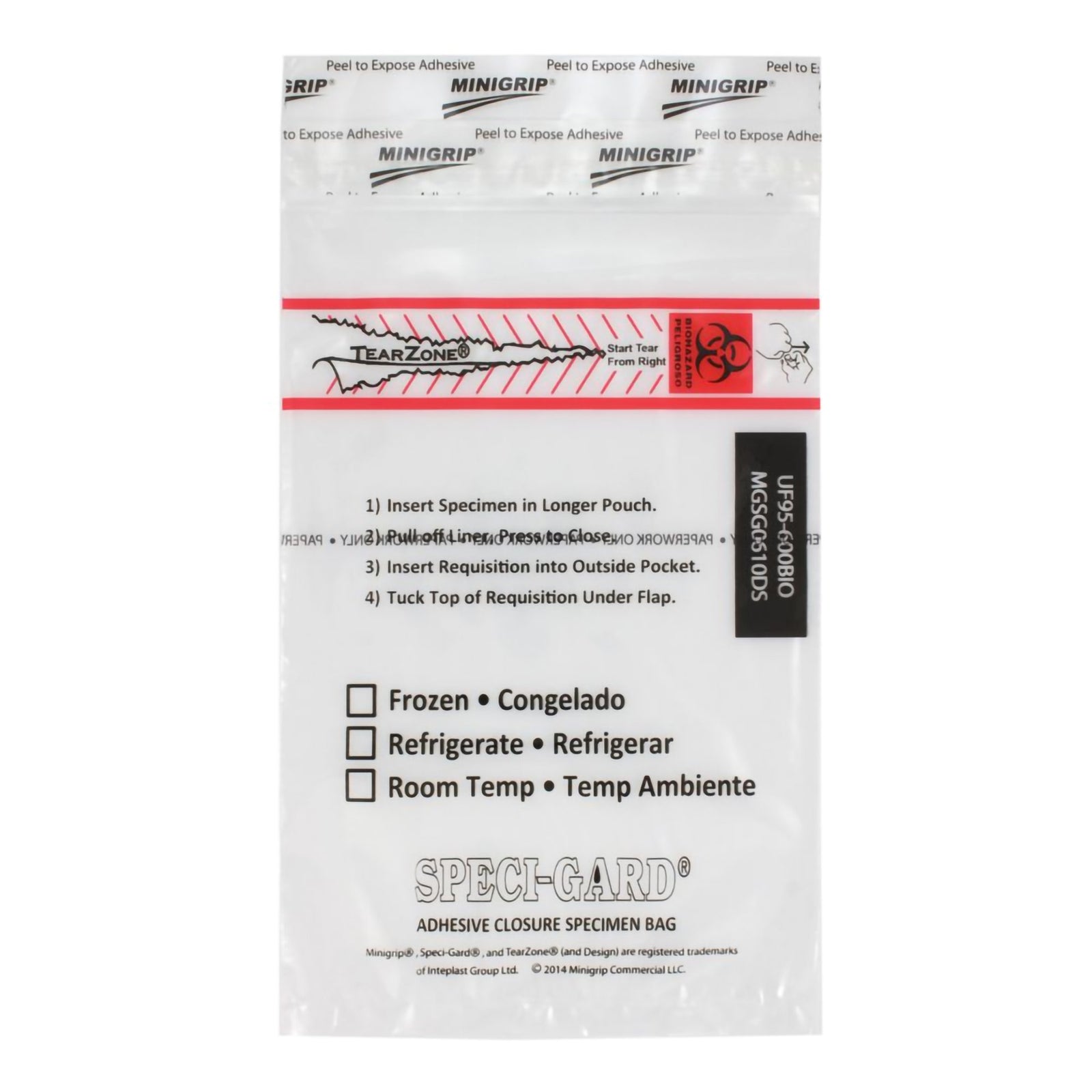 Speci-Gard Specimen Transport Bag With Document Pouch