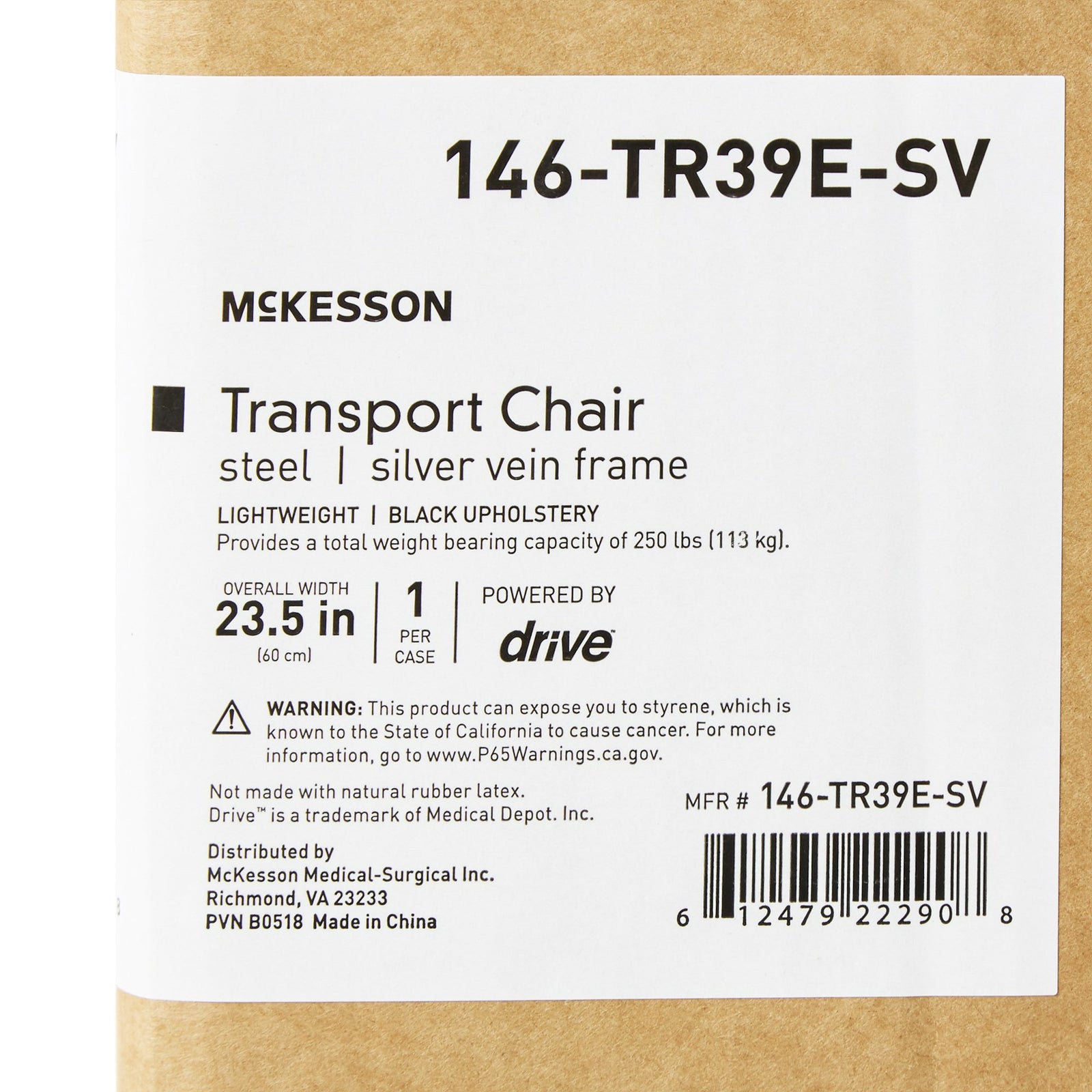 McKesson Lightweight Transport Chair