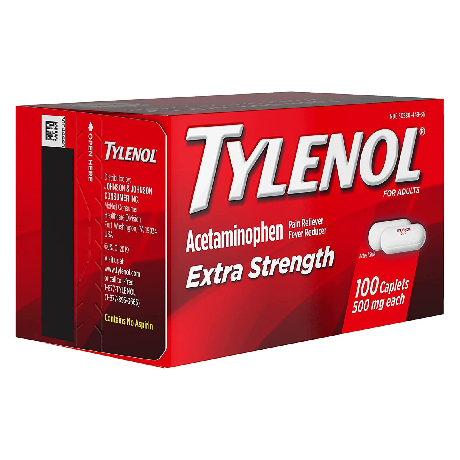 Tylenol Acetaminophen Pain Reliever Fever Reducer