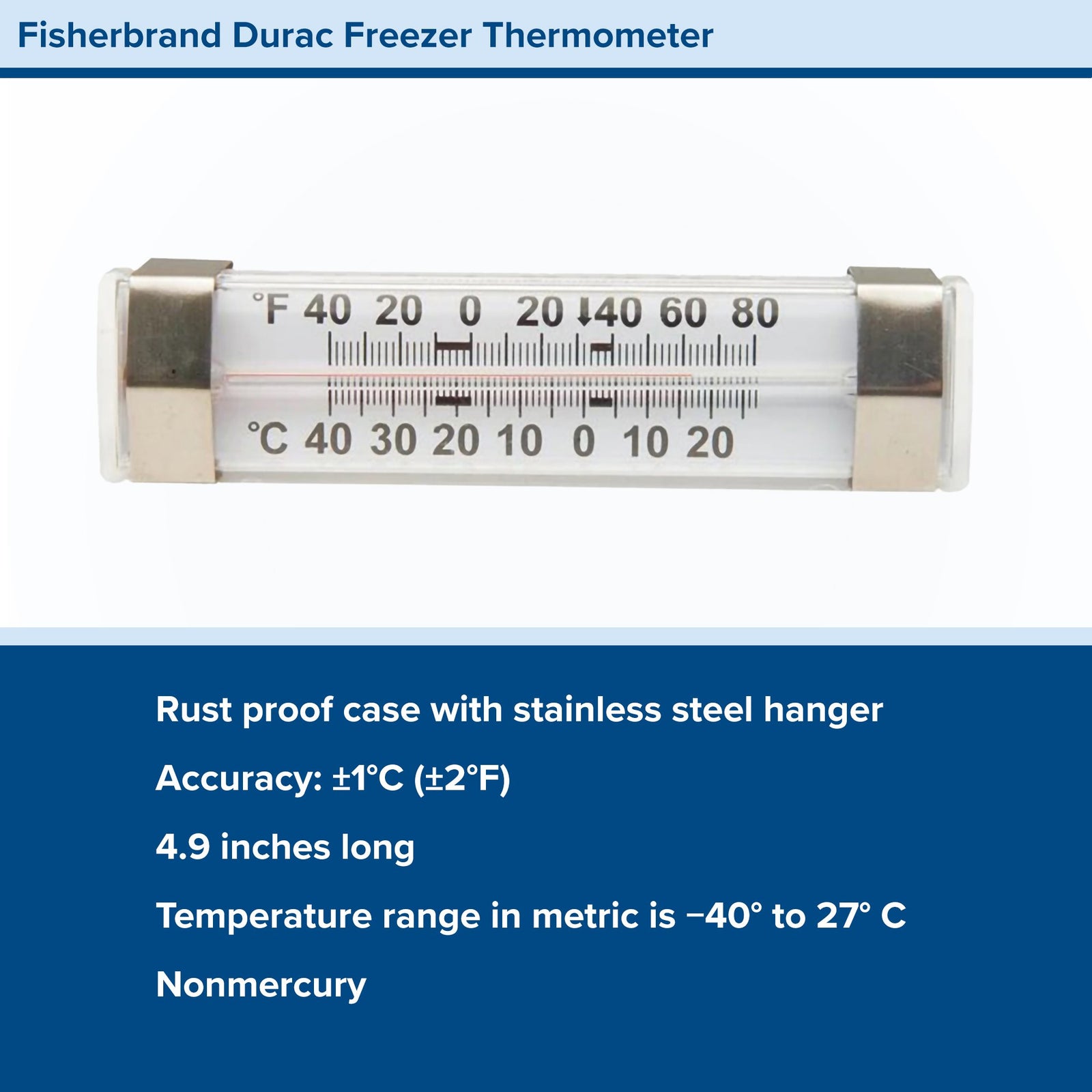 Fisherbrand Durac Refrigerator / Freezer Thermometer