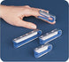 Finger Cot Splint Pull-On Left Or Right Hand Blue / Sliver