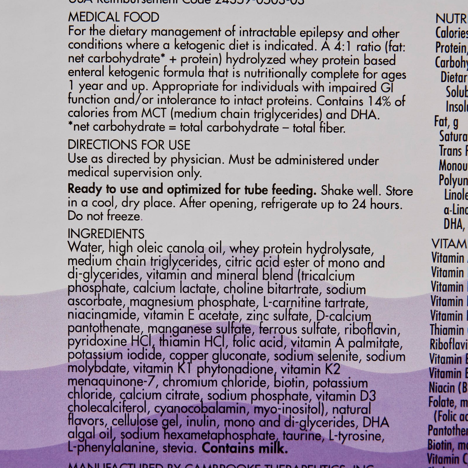 KetoVie™ Peptide 4:1 Oral Supplement / Tube Feeding Formula, 8.5 oz. Carton