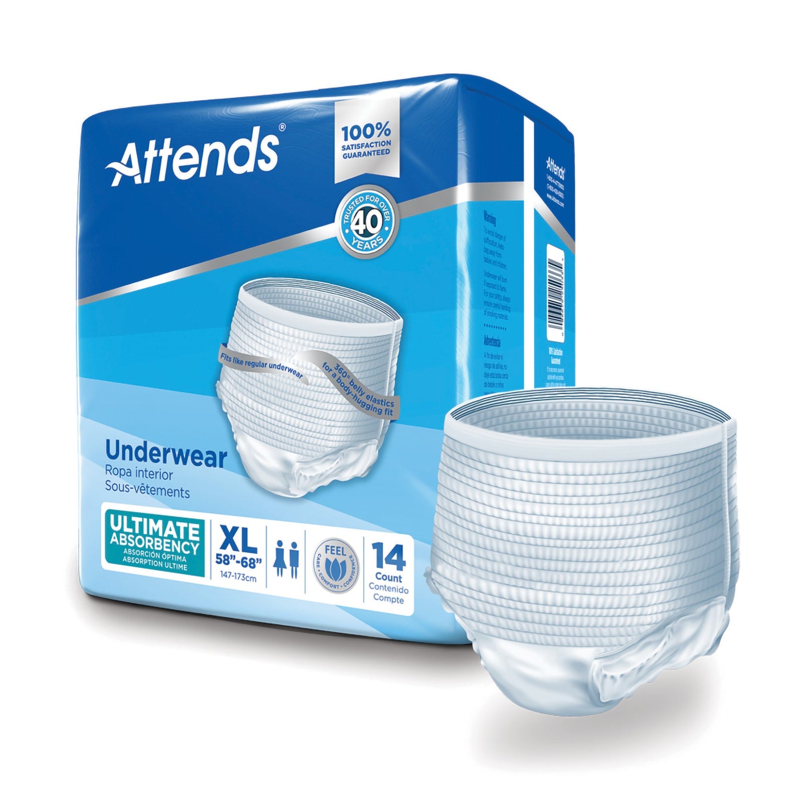 Attends Advanced Unisex Adult Absorbent Underwear