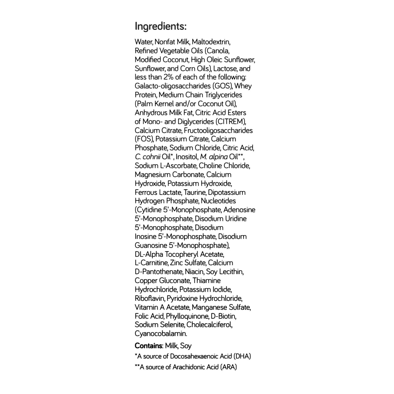 Fortini Infant Formula