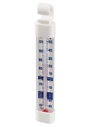 Refrigerator / Freezer Thermometer Fahrenheit / Celsius -40° To +80°F (-40° To +25°C) Without External Probe Multiple Mounting Options Does Not Require Power