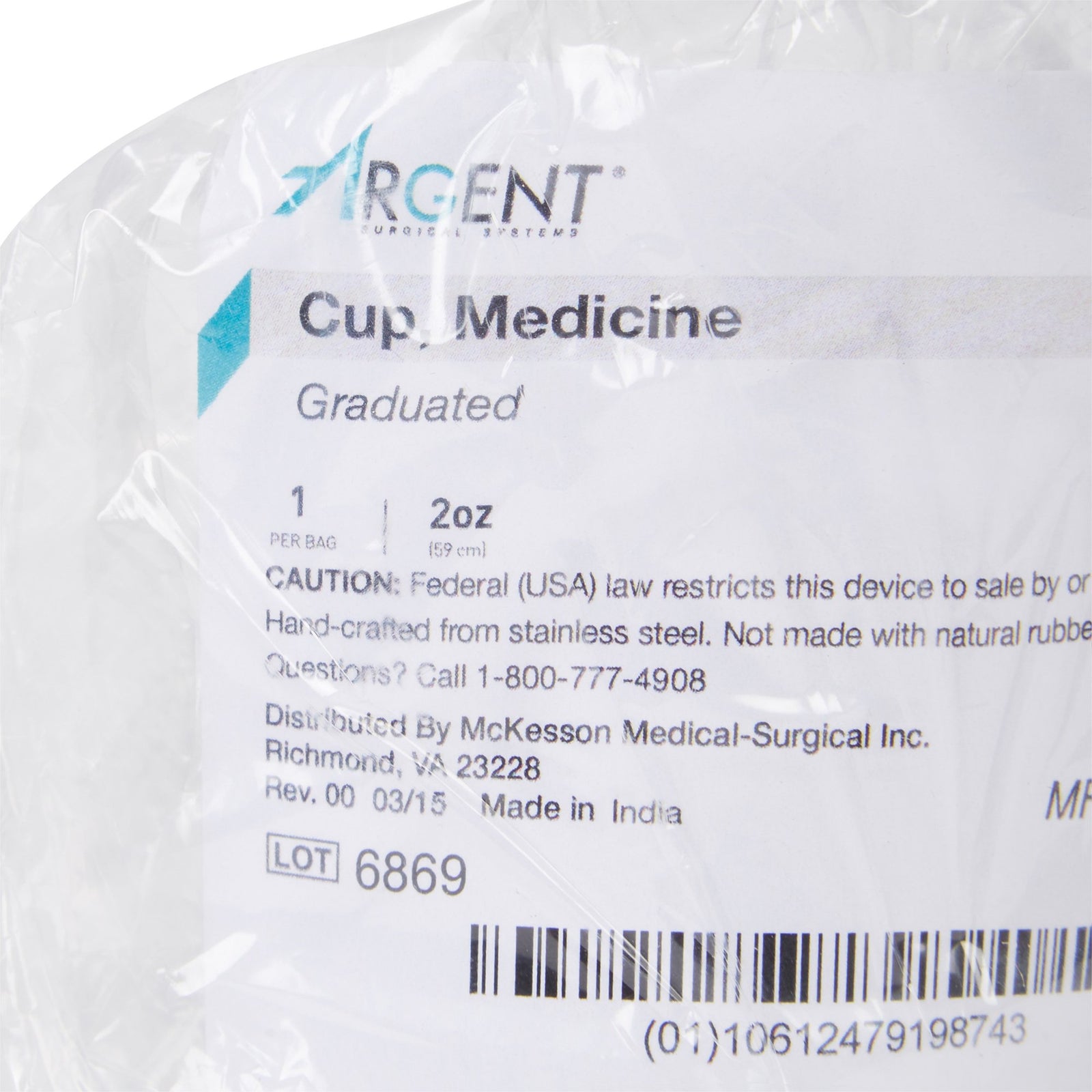 McKesson Argent Graduated Medicine Cup