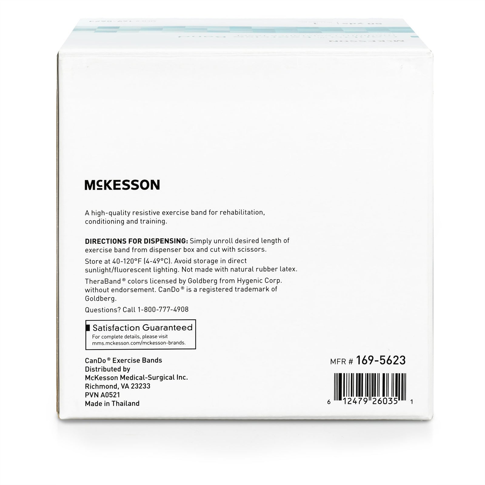 McKesson CanDo Exercise Resistance Band 5 In. x 50 Yd. X-Light to X-Heavy