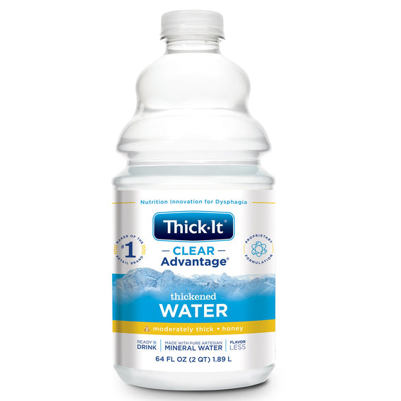 Thick-It Clear Advantage Thickened Water, Moderately Thick, Honey Consistency, Unflavored, 64-oz Container