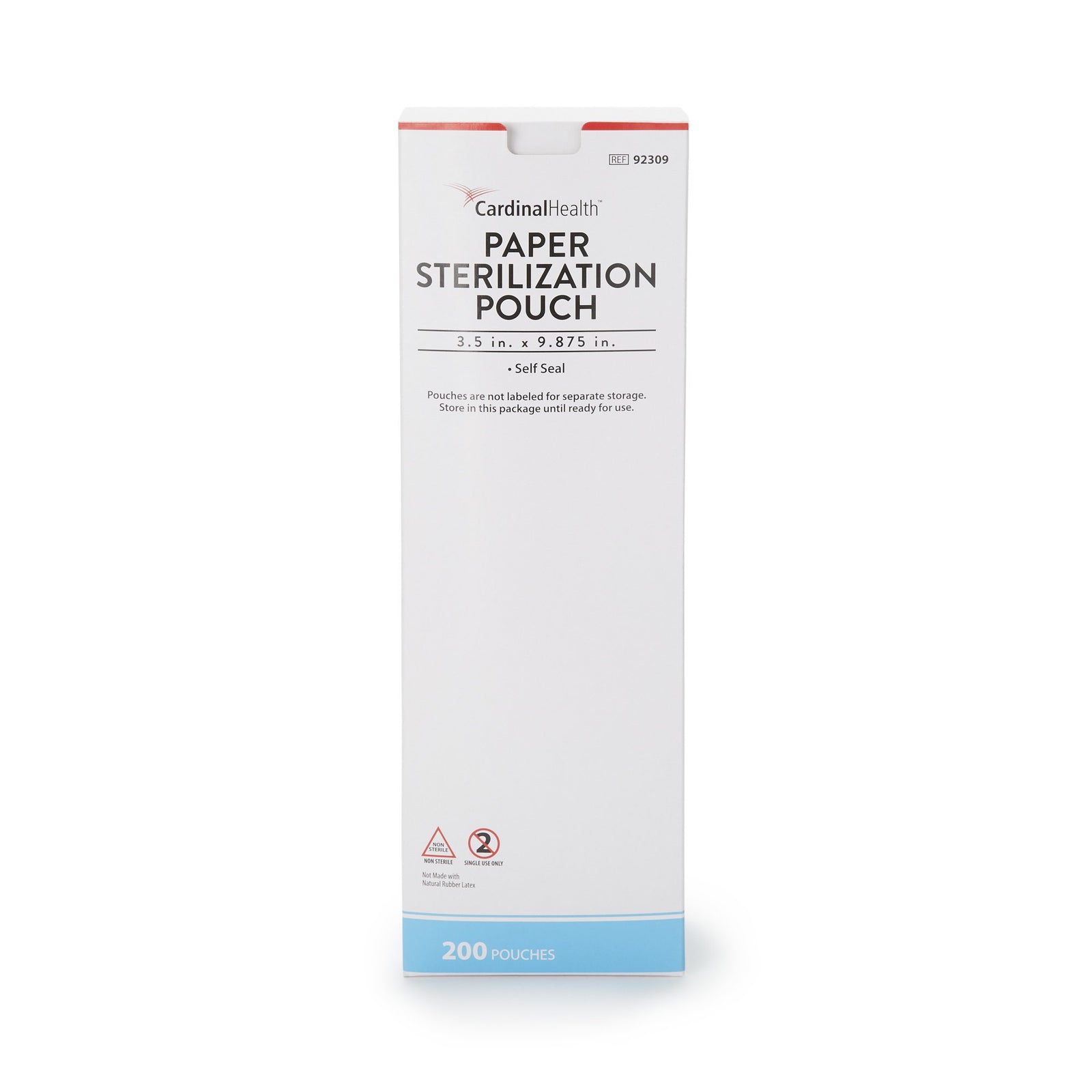 Sterilization Pouch Ethylene Oxide (Eo) Gas / Steam 5-1/4 X 10 Inch Transparent / White Self Seal Paper / Film