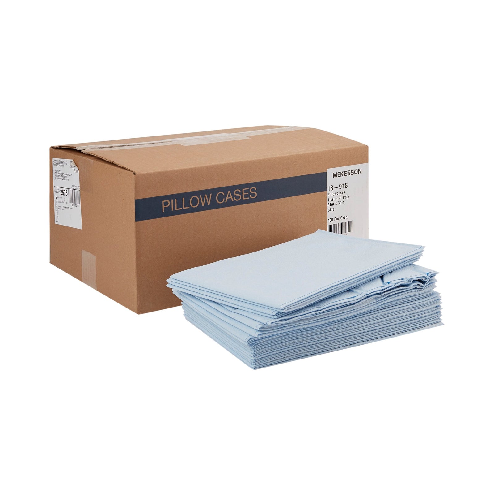McKesson White Tissue/Poly Pillowcase