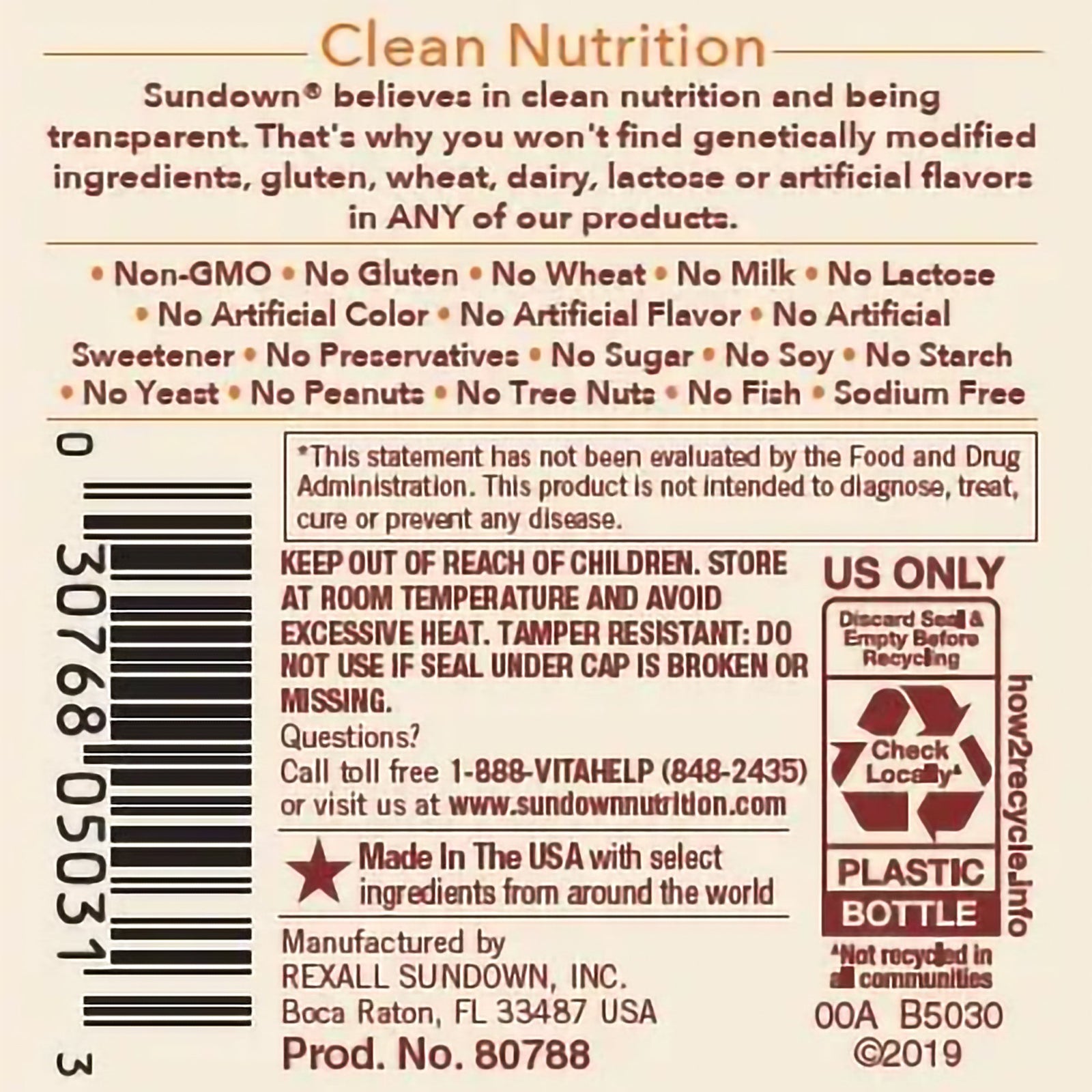 Sundown Naturals Dietary Supplement