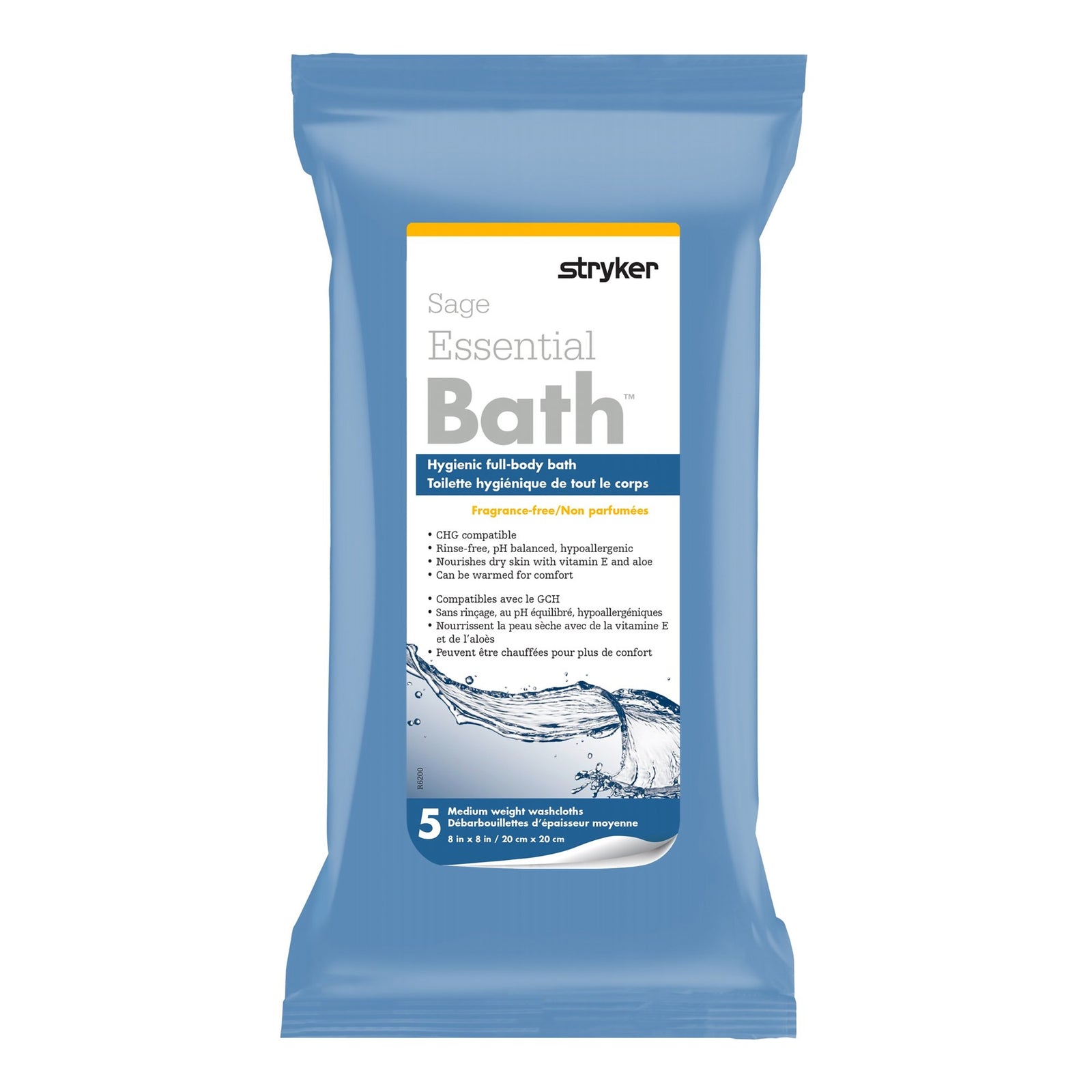 Essential Bath Rinse-Free Bath Wipe