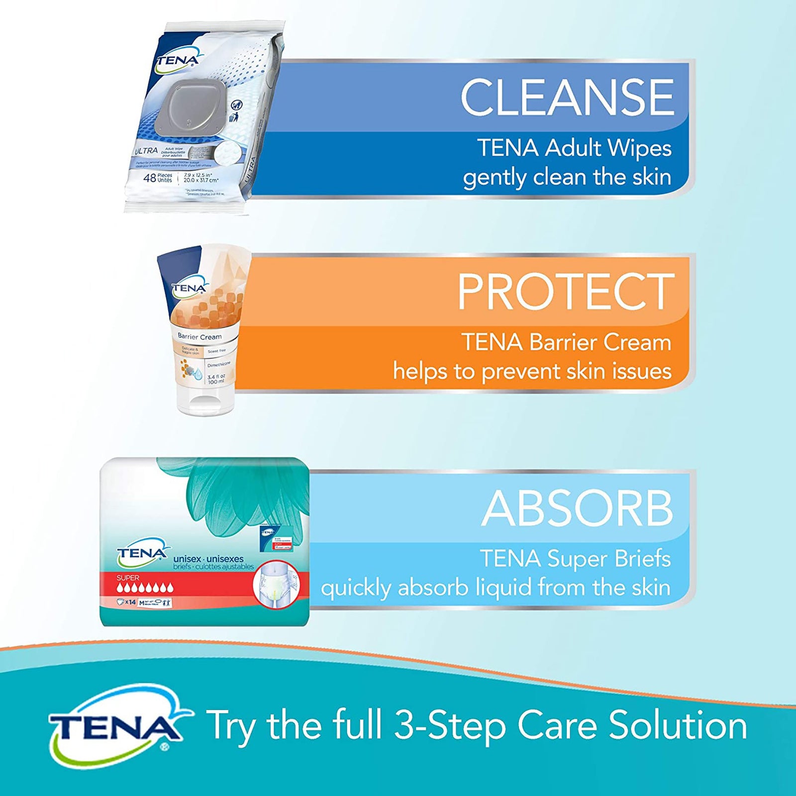 TENA ProSkin Classic Rinse-Free Bath Wipe