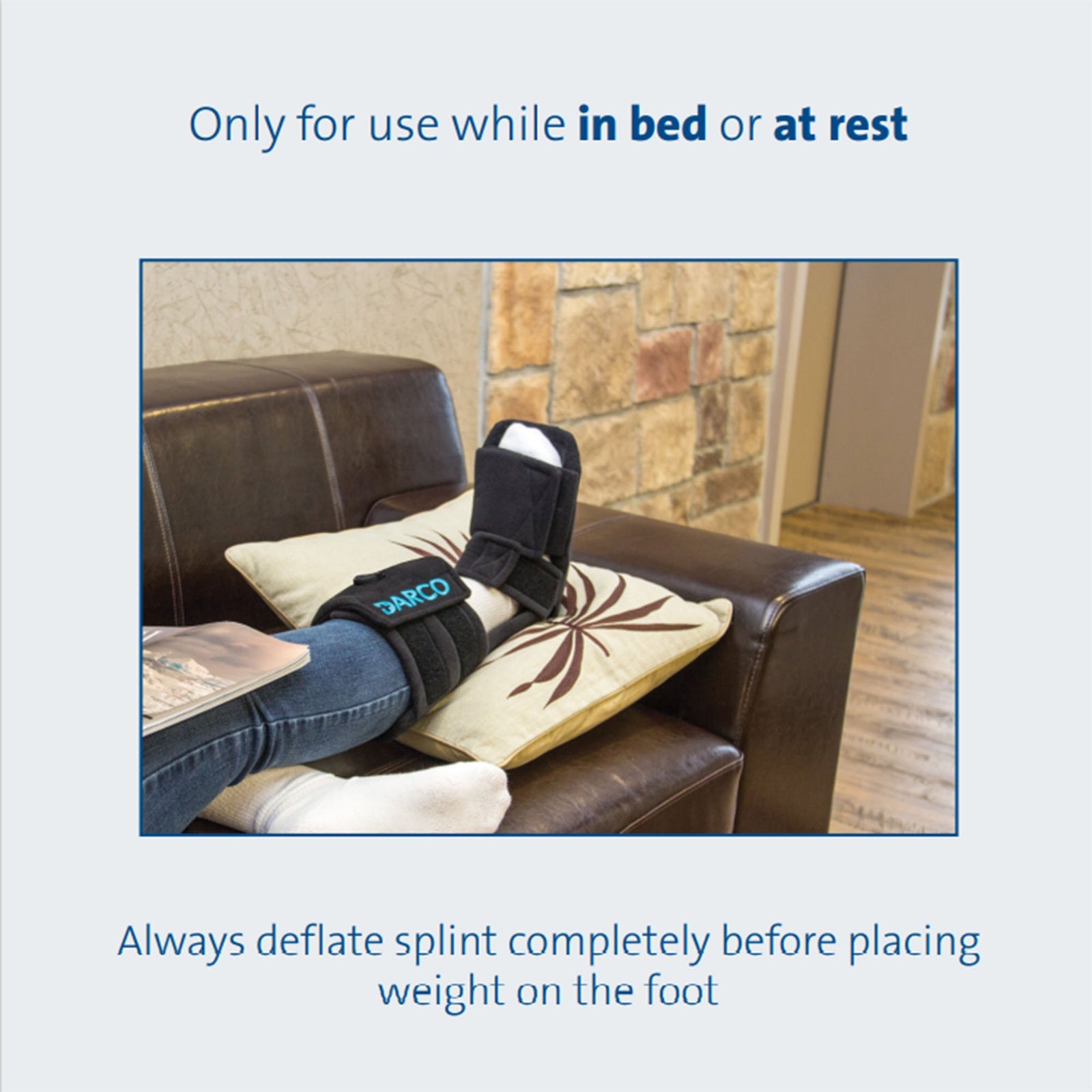 Night Splint Medium Hook And Loop Closure Male 6-1/2 To 8 / Female 7-1/2 To 10 Foot