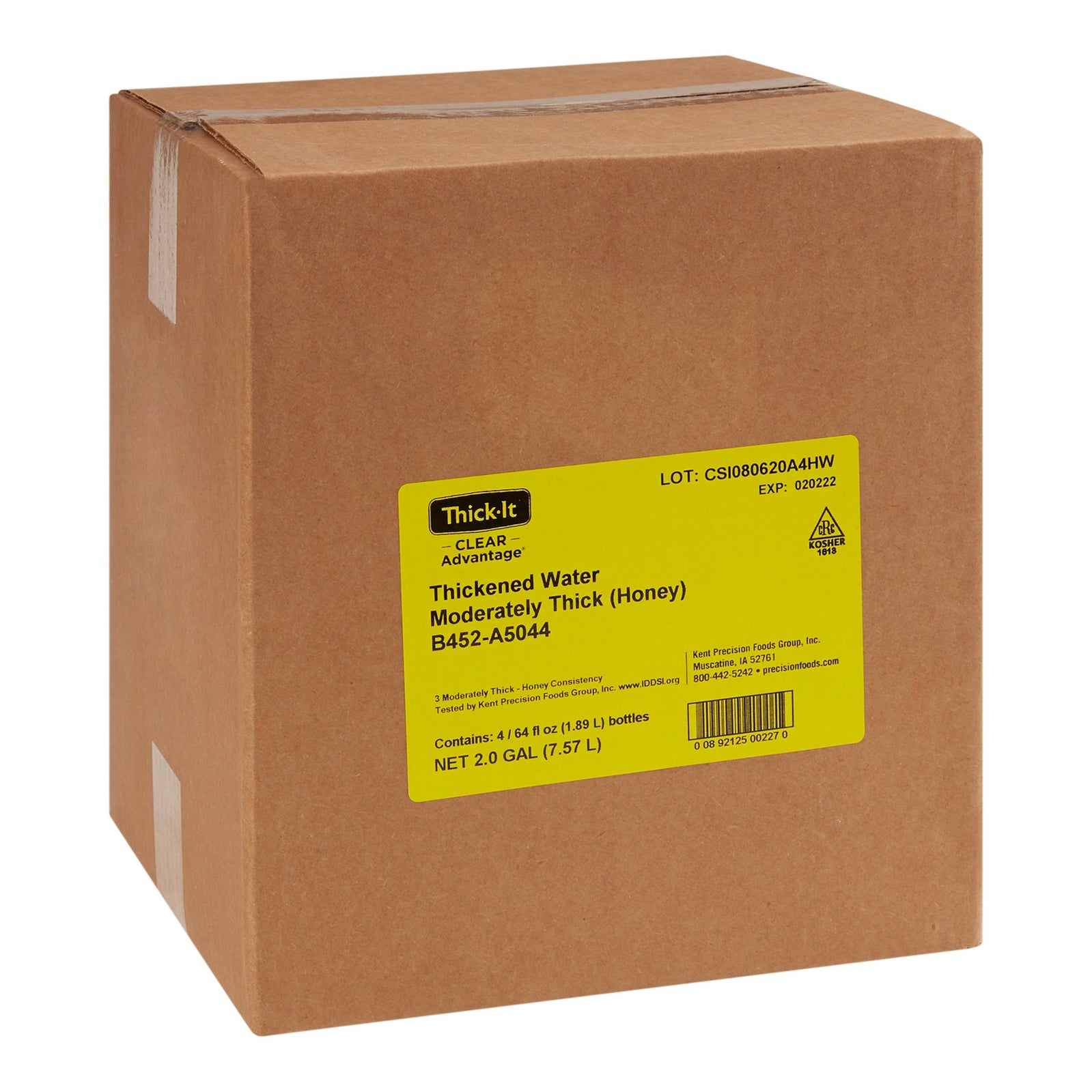 Thick-It Clear Advantage Thickened Water, Moderately Thick, Honey Consistency, Unflavored, 64-oz Container