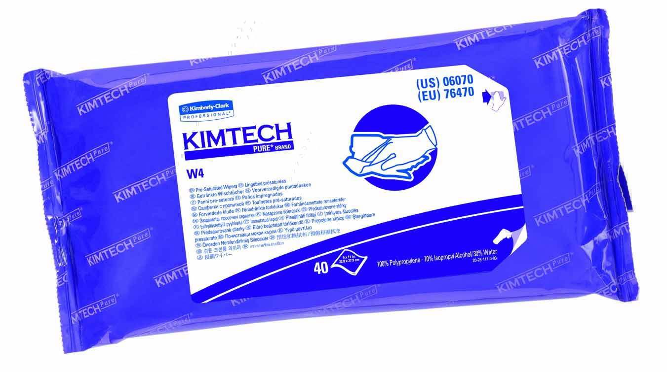 Kimtech Pure W4 40ct Disinfectant Wipes Non-Sterile Alcohol Scent