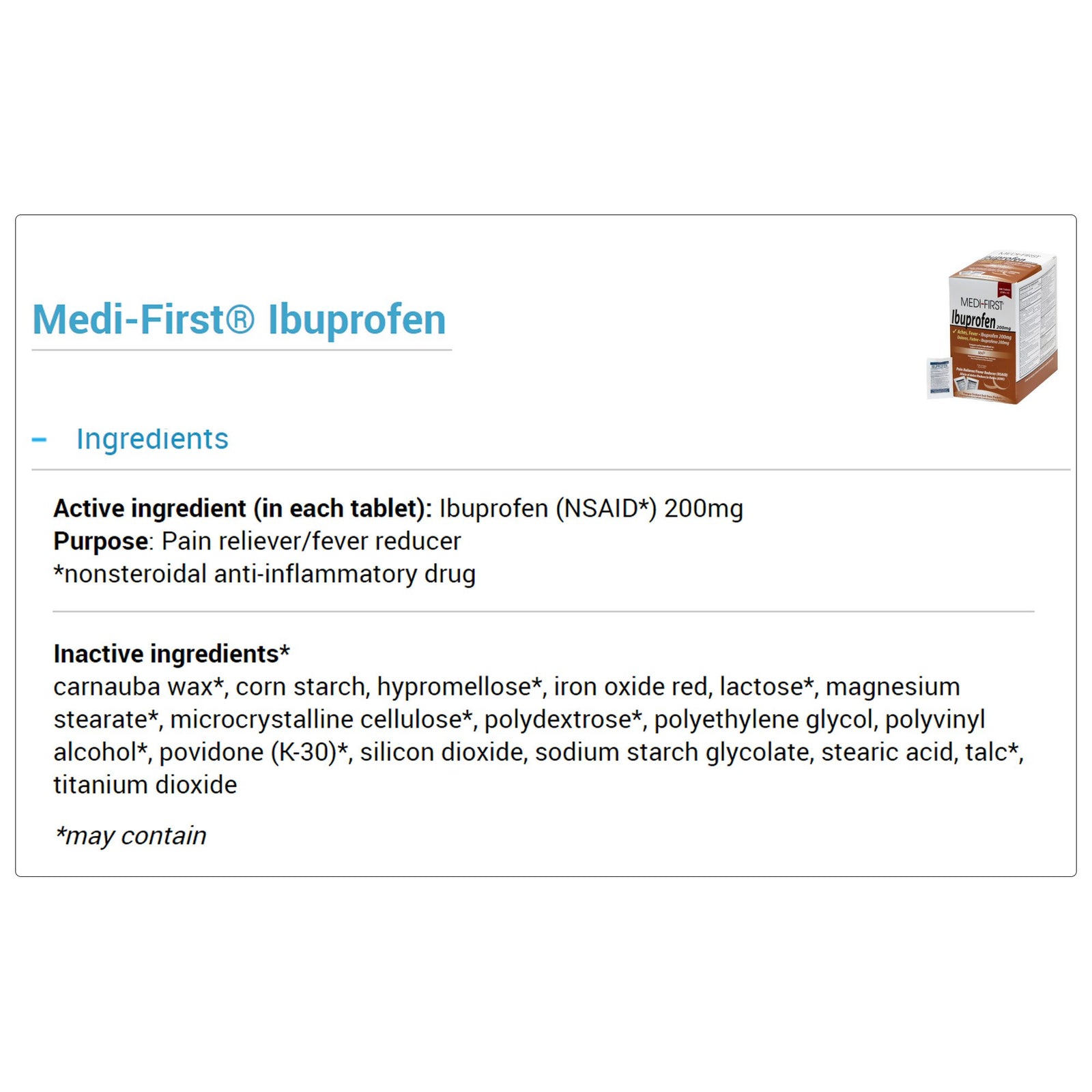 Medique MEDI-FIRST Ibuprofen